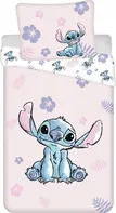 Jerry Fabrics Lilo a Stitch růžové 140 x 200, 70 x 90 cm zipový uzávěr