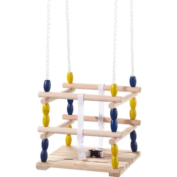 Dětská houpačka Happy People Dětská dřevěná houpačka s opěradly 30 x 30 cm