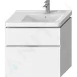 Jika Cubito Pure Umyvadlová skříňka 74x68 cm, výřez vpravo, bílá, H40J4254035001