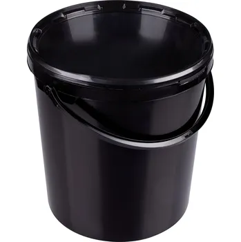 vědro plastové s madlem a víkem, 15 l černé