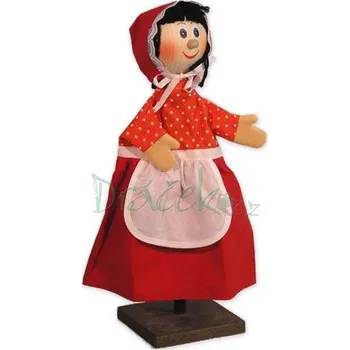 maňásek Dřevěný maňásek Karkulka - 35 cm