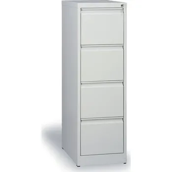 Kartotéka Kovová kartotéka A4, 4 zásuvky, demontovaná, šedá / šedá