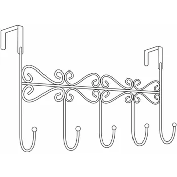 Raketový sport Věšák DOMOLETTI C1039.18, 400×230 mm, černý, 1 ks.
