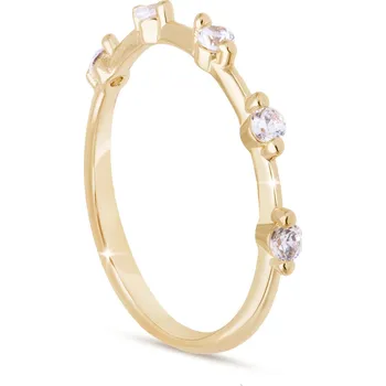 Prsten biju Pozlacený dámský prsten 14k s drobnými zirkony 4000439 Velikost prstenu - obvod: 59 mm