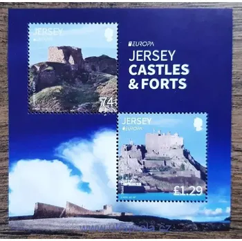 Sběratelství Jersey ** aršík Bl152 EUROPA, hrady a pevnosti, r. 2017