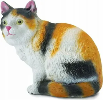 Figurka Collecta 88490 Trojbarevná domácí kočka sedící