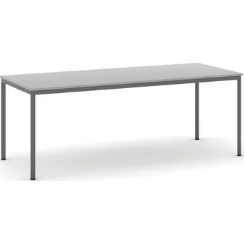 Jídelní stůl Jídelní stůl, 200x80 cm, tmavě šedá podnož, šedá