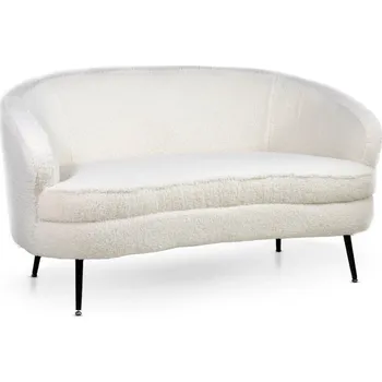 Pohovka Designová bílá pohovka Mia 141cm čalouněná