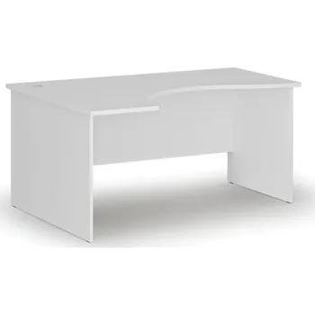 Psací stůl Ergonomický kancelářský psací stůl PRIMO WHITE, 160x120 cm, levý, bílá