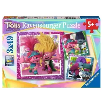 Puzzle RAVENSBURGER Puzzle Trollové 3, 3x49 dílků