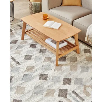 Koberec Kelimový koberec vícebarevný vlna a bavlna 160 x 230 cm ručně tkaný boho patchwork vzor se střapci Beliani