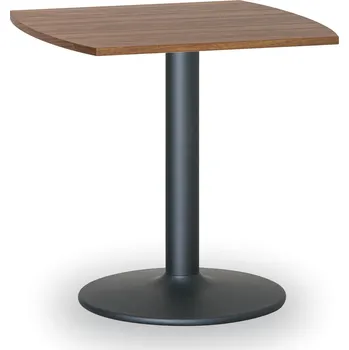 Konferenční stolek Konferenční stolek ZEUS II, 66x66 cm, černá podnož, ořech