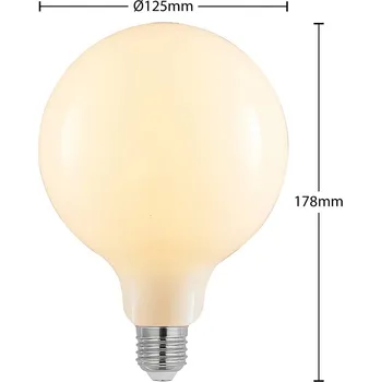 Lampička Arcchio LED žárovka E27 6W 2700K G125 stmívatelná opál 3ks