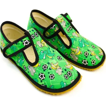 Dívčí obuv Beda Barefoot papuče Green Dinoball EUR 31