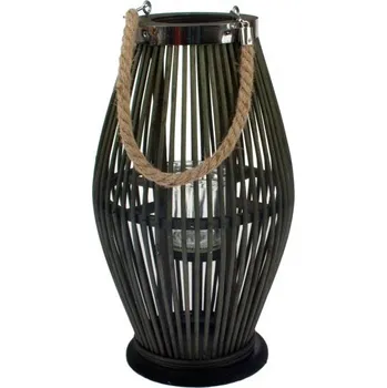 Casa de Engel Bambusová lucerna se sklem zelená
