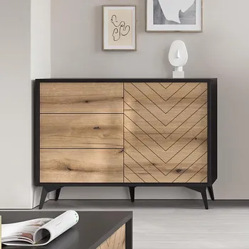 Komoda Komoda DIAMOND 77x104 cm černá/dub evoke