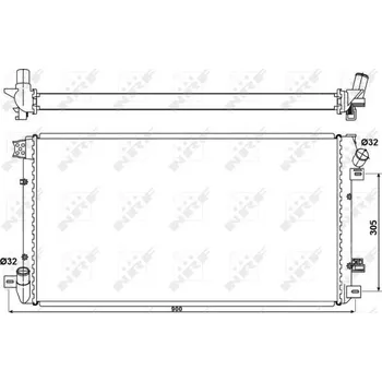 Chladič motoru Chladič, chlazení motoru NRF 53076