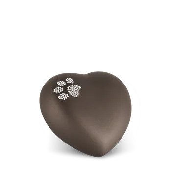 Smuteční dekorace Zvířecí urna Herz Paw - Hnědá 0,5l