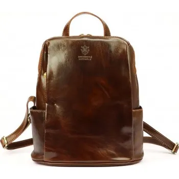 Městský batoh Kožený batoh hnědý Florence 2002 hnědý