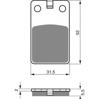 Brzdová destička Brzdové destičky GOLDFREN 120 AD