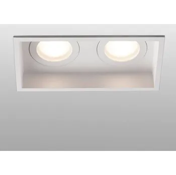 Lampička FARO BARCELONA Zapuštěné světlo Hyde, 2 zdroje IP44 v bílé - montážní rozměry - délka 16,5cm, šířka 8,3cm bílá 2 x 8 W LED - Doprava zdarma