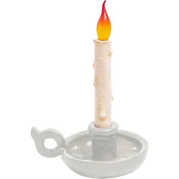 Lampička SELETTI LED deko stolní lampa Grimm Bugia tvar svíčky bílá - kabel 250 cm 1 x 3 W LED - Doprava zdarma