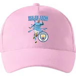 Dětská kšiltovka Haaland - Manchester City FC, Barva Růžová, Velikost 19×11 cm , Canvas Unisex kšiltovka Bezvatriko.cz 2363