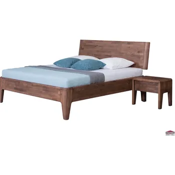 Postel Domestav FANTAZIE 180 cm manželská postel nastavitelné čelo šikmé buk cink olejovaný
