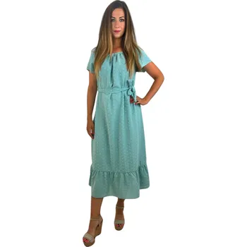 Dámské šaty NOVINKA-Letní lehké šaty - limetkové Velikost: L