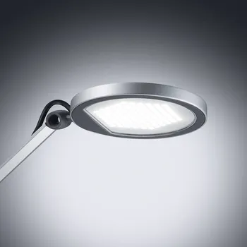 Lampička Waldmann LED stolní lampa PARA.MI FTL 102 R stříbrná 940 - Rameno lampy - spodní délka 49,8 cm, horní délka 30,1 cm; Ø hlavy lampy 12,3 cm; délka kabelu zástrčky 300 cm stříbro LED 7 W celkem - Doprava zdarma