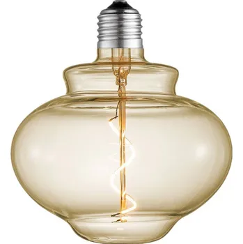 Lampička Lucande LED žárovka ve tvaru zvonu, E27 4W, jantarová, Ø 16 cm, 2700K