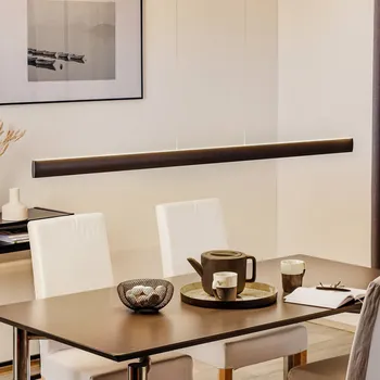 Knapstein Závěsné svítidlo Runa LED, černé, délka 152 cm - Stříška - výška 5,5 cm, délka 40 cm černá matná LED 72 W celkem - Doprava zdarma