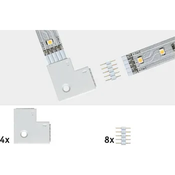 Lampička Paulmann MaxLED rohová spojka 90°, 4ks bílá bílé