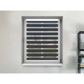 Roleta FEXI Zatemňovací Roleta Den a noc, Nature blackout antracit, A 02909 v MAXI kazetě, 150x30 cm, Strana a barva mechanismu: Pravá -…