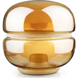 Interlook BH-258-HNĚDÁ | Stylová stolní lampa | Moderní noční lampička | Skleněná lampa