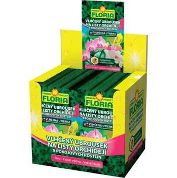 Hnojivo ubrousek vlhčený na listy orchidejí+pok.rostlin 6g FLORIA