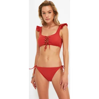 Dámská móda Trendyol Bikini Bottom - Braun - Unifarben Trendyol červená 1602475