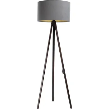 Lampička Stojací lampa STANDART 1xE27/60W/230V šedá/wenge