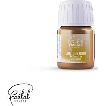 Potravinářské barvivo Fractal Colors Colors Tekutá metalická barva Fractal Colors - Antique Gold (30 ml)
