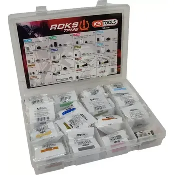 Čidlo automobilu Servisní souprava na systémy kontroly tlaku v pneumatikách TPMS 150 ks (KS TOOLS 149.0100)