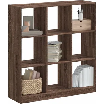 Knihovna vidaXL Knihovna hnědý dub 102 x 32 x 108 cm kompozitní dřevo