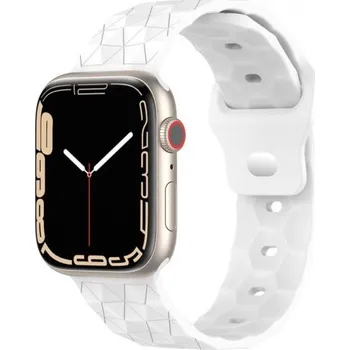 Řemínek na hodinky Silikonový řemínek s geometrickým vzorem pro Apple Watch Ultra 49mm / 46mm / 45mm / 44mm / 42mm - bílý