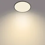 Philips SuperSlim stropní světlo 2 700 K Ø 42 cm černé černý LED 22 W celkem - Doprava zdarma