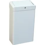 Závěsný odpadkový koš s víkem Stella, 27 l, bílá