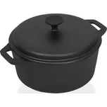 Litinový hrnec s poklicí 313362 černý