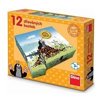 ostatní stavebnice Dino Krtkův rok Dřevěné licenční kostky