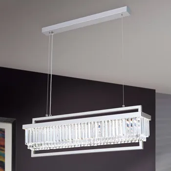 Orion LED závěsné světlo Prism, podlouhlé chrom - závěs minimálně 70 cm chrom, čirá LED celkem 80 W - Doprava zdarma