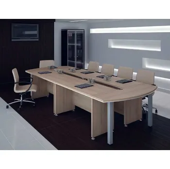 Psací stůl Jednací stůl TopOffice 370 x 140 cm, dub charleston