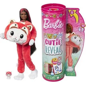 Panenka Mattel Barbie Cutie Reveal Barbie v kostýmu - Kotě v černém kostýmu pandy
