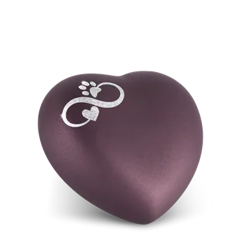 Smuteční dekorace Zvířecí urna Herz Infinty - Berry 1,5l